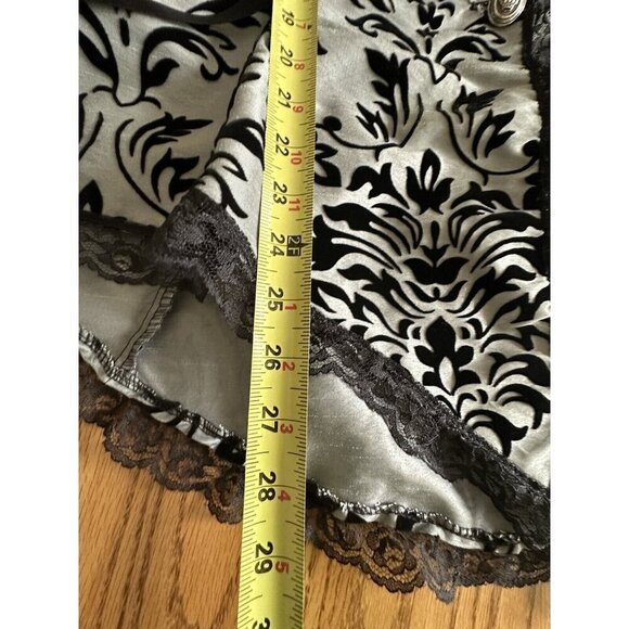 CYKXTEES Creative Brand Corset Blouse Sheer Sleeves Velvet Collar Long Tail - Picture 16 of 16